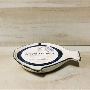 6oz Ceramic Fish Candle White - Opalhouse